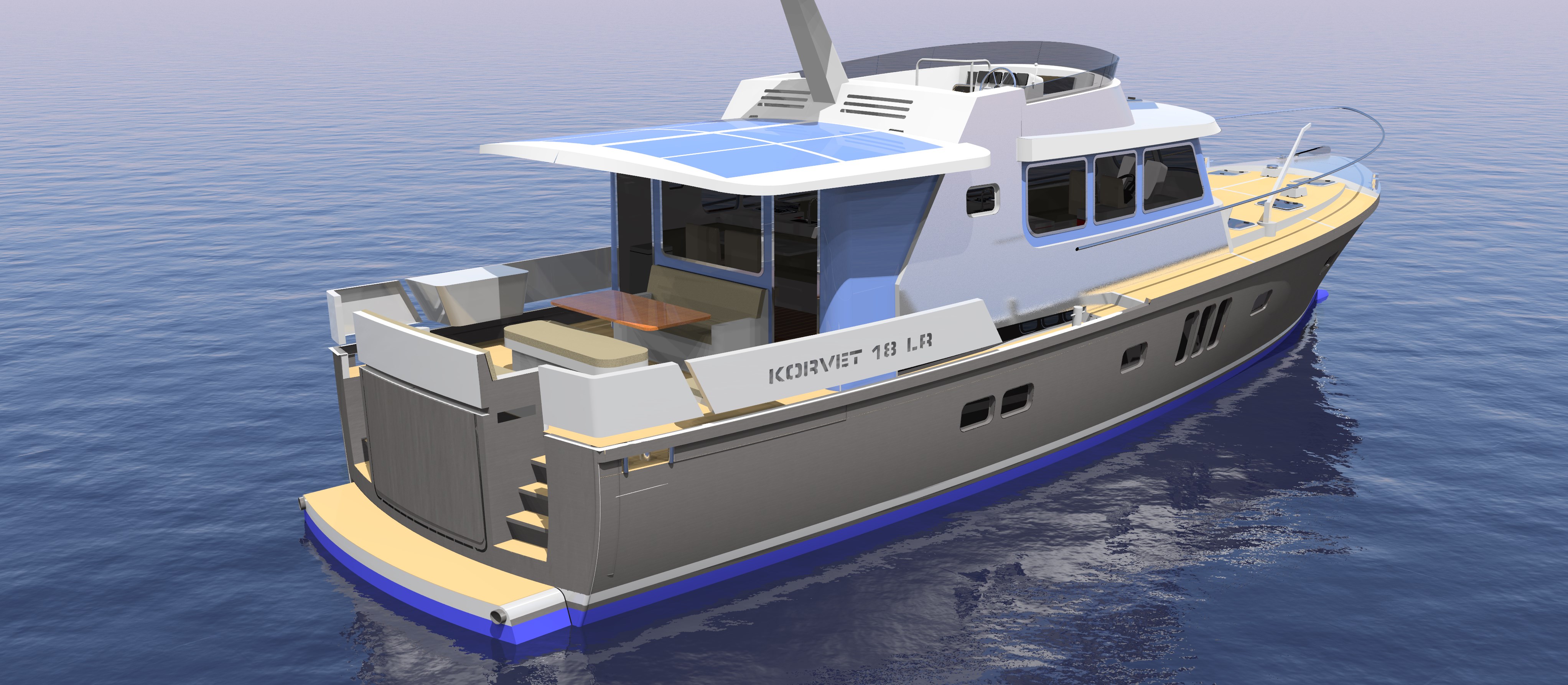 Design of our aluminium motor yacht Deep Water Yachts